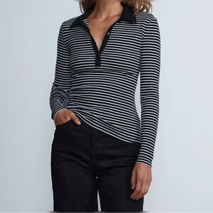 NY & Co. Collard Ribbed Knit Top - Sz XL
